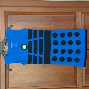 Doctor Who Blue Dalek Dress Costume size small HALLOWEEN